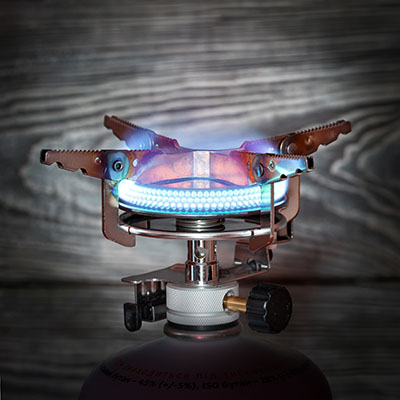 Burning portable gas burner